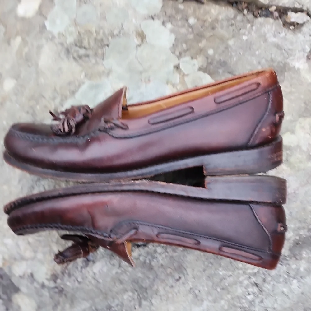 Polo Ralph Lauren Dark Brown Leather Tassel Loafers 8.5 D